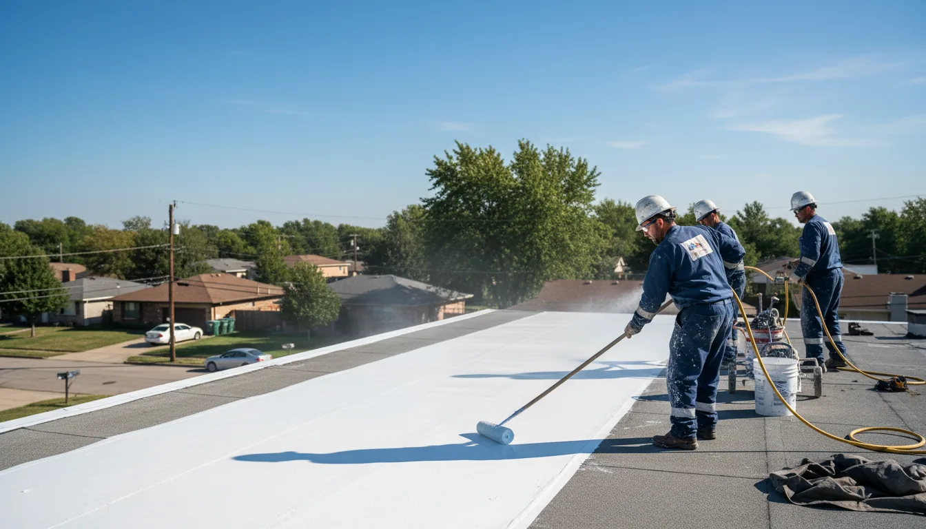 Commercial roof coating in Bassett, VA near me
